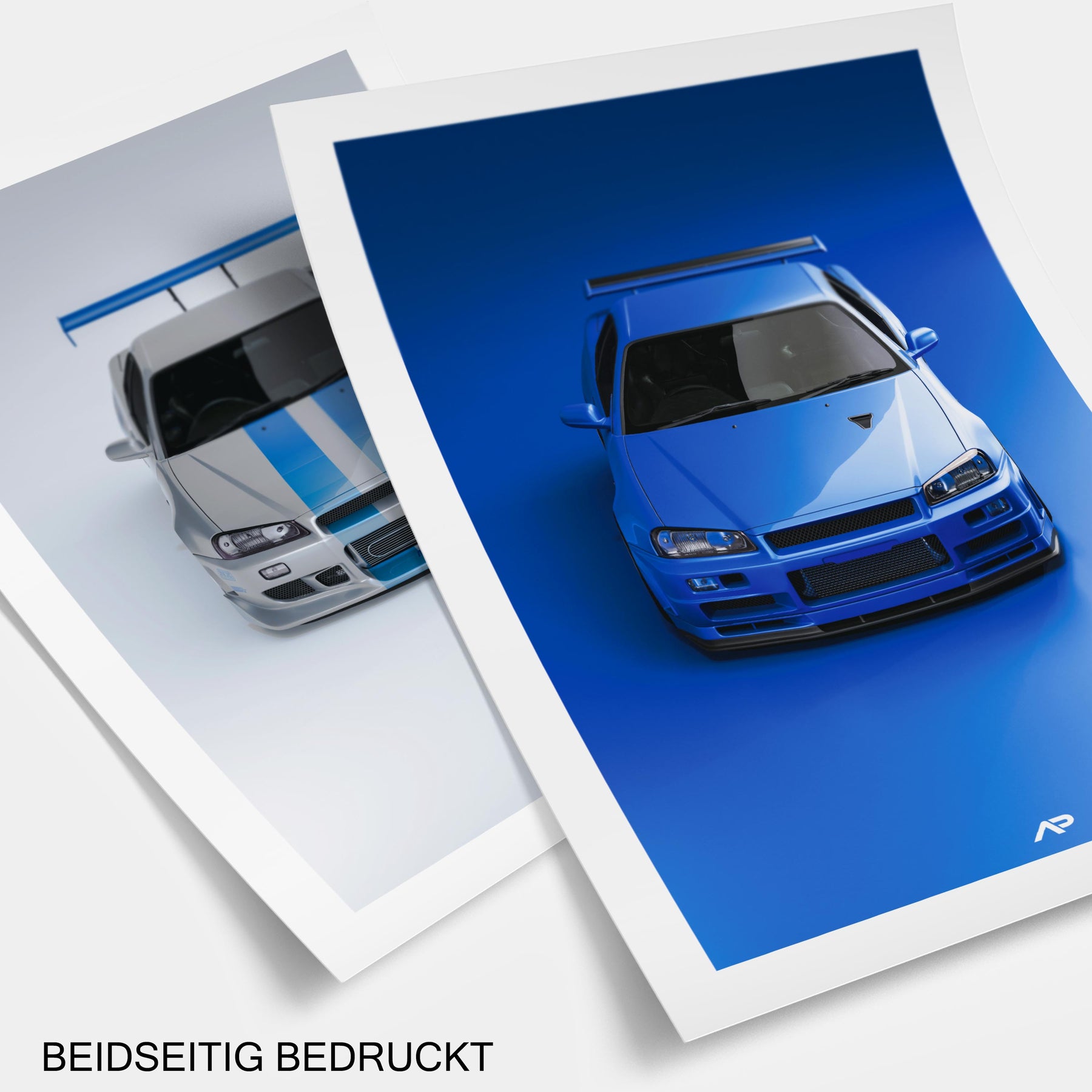 Nissan GTR R34 Blau Poster von nueman